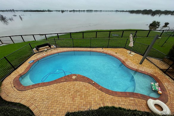 Water views from Steve Innes’s balcony. 