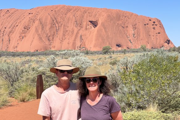 Keith and Christine Blair, from Brisbane, have both voted No in the referendum. At Uluru on Monday the couple said they can’t see how a Voice will address Indigenous disadvantage.