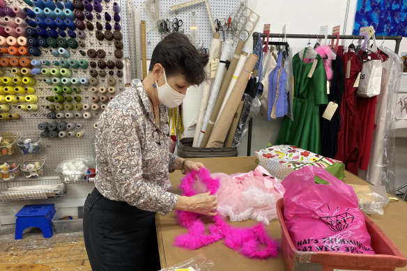 Sarah Timberlake at her costume studio in New York. 