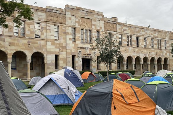 The Gaza solidarity camp in The University of Queensland’s historic Great Court was active for about four weeks.