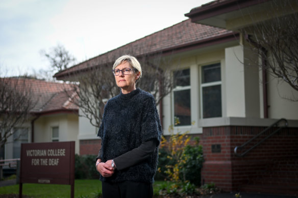 Victorian College for the Deaf principal Marg Tope says her school wants the same as other schools.