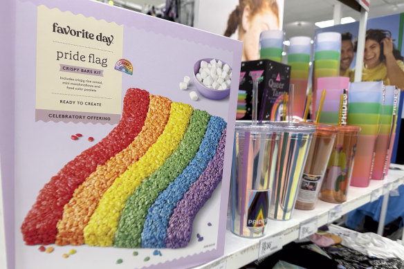 Pride month merchandise at Target. The retailer is removing certain items from sale.