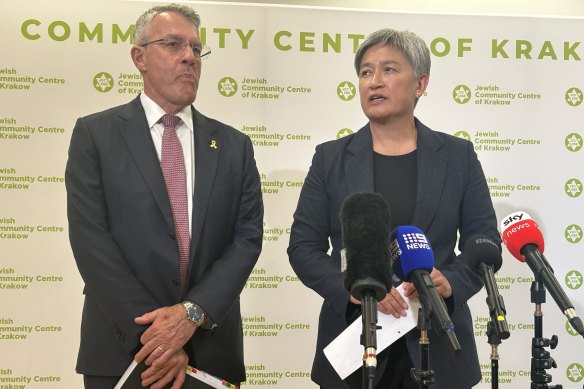 Attorney-General Mark Dreyfus and Foreign Affairs Minister Penny Wong attended the Auschwitz memorial in Poland.