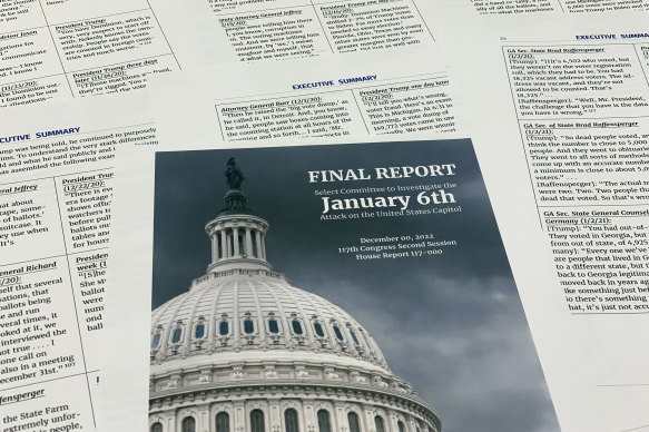 The final report released by the House select committee investigating the January 6, 2021, attack on the US Capitol.