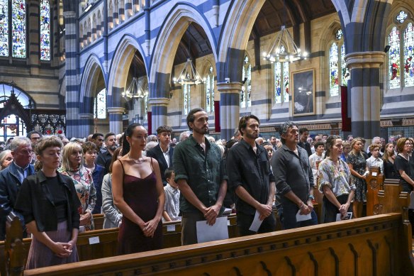 The Leunig family at Michael Leunig’s memorial service.