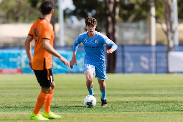 Socceroos star Jordan Bos playing for Melbourne City in 2019.
