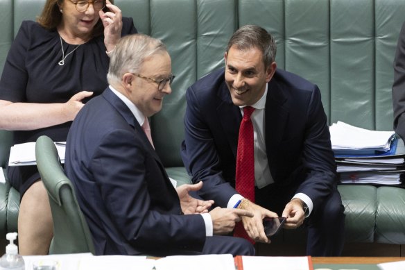 Chalmers and PM Albanese. “I’m really determined to be … the kind of treasurer that I think Anthony needs.”