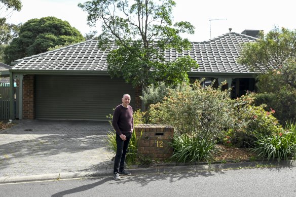 Trevor Molloy outside his Vermont South home, which he expects to sell in the next month.