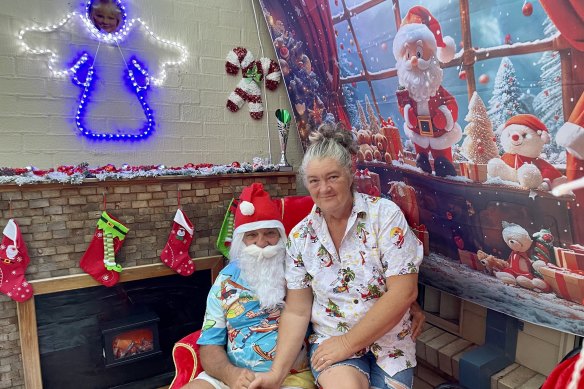 Peter and Carolyn Hoffman started their Christmas light display to honour their late daughter’s memory. Samantha ‘Sammy’ Jane is pictured as an angel, top left.