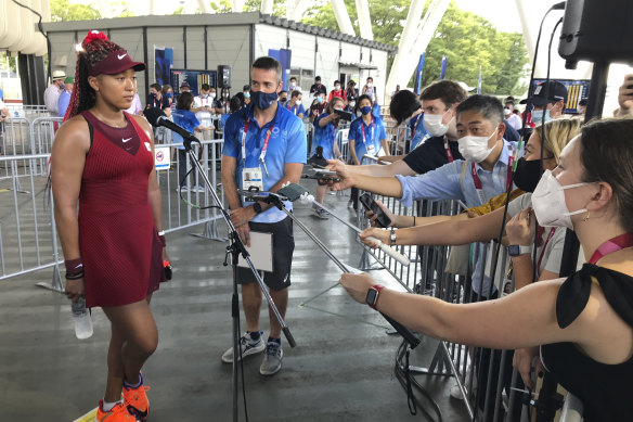 Osaka says she is happy, and spoke after her match.
