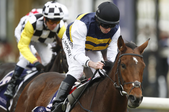 Dynamic mare True Self winning last year's Queen Elizabeth at Flemington.