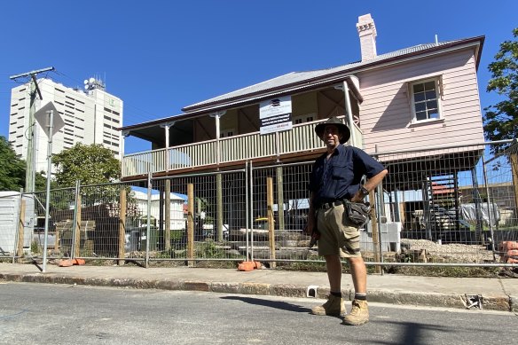 Builder Shane Smith has been renovating Queenslanders and workers cottages in Woolloongabba for 20 years. He predicts the suburb to boom as the 2032 Olympics approach.