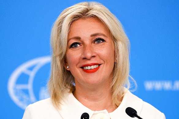 Misinformation: Russian Foreign Ministry spokeswoman Maria Zakharova.