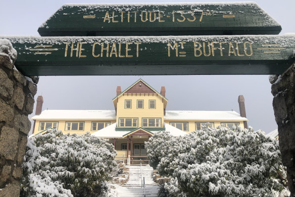 The abandoned Mount Buffalo Chalet.