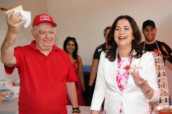 Annastacia Palaszczuk and father  Henry (left) have had a monopoly on the seat of Inala, which will be broken on Saturday. 