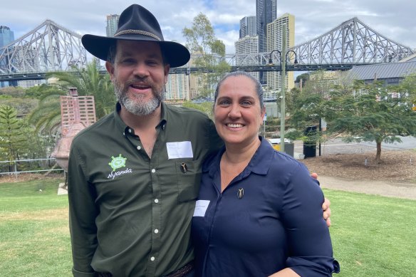 Nyanda Cultural Tours’ Nick and Mado<em></em>nna Thomson at Howard Smith Wharves.