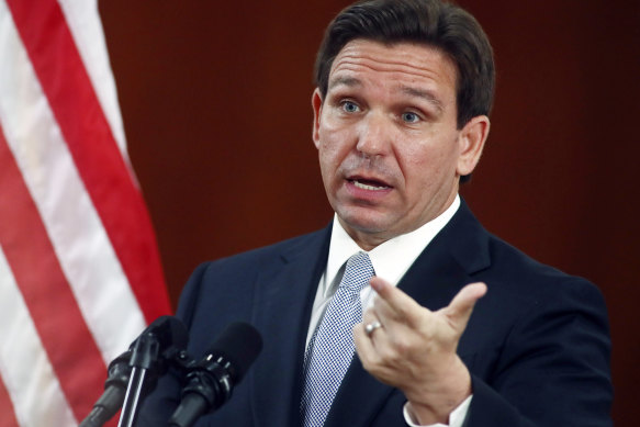 Florida Governor Ron DeSantis at the state Capitol in Tallahassee, Florida last year.