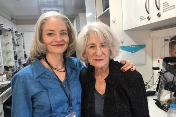 Jodie Foster with Nancy Hollander, the lawyer she plays in The Mauritanian. 