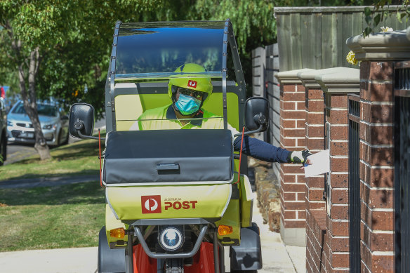Australia Post is taking on more staff to deal with the surge in home deliveries. 