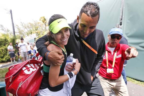 Ajla Tomljanovic and Nick Kyrgios back in 2017.