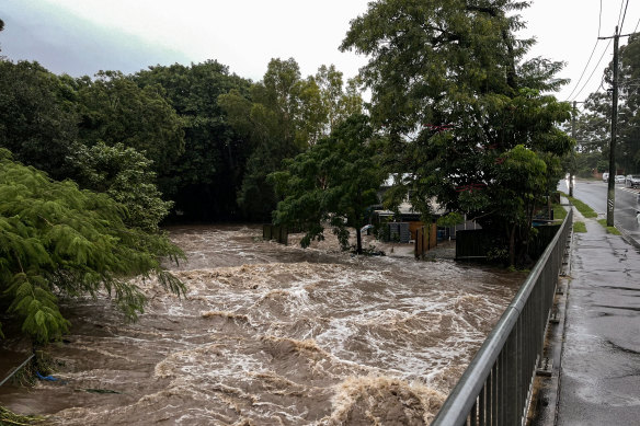 The torrent of Ithaca Creek.