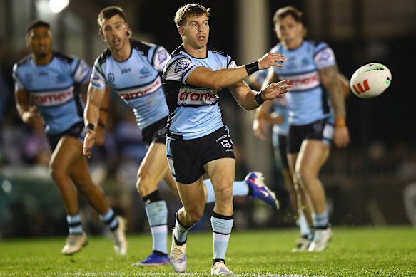 Blayke Brailey in action against Manly before being injuring his arm.