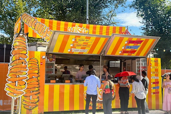 Getting their potato fix: Twistto co-owner Simon Shao says Moomba is the stall’s biggest annual income earner.