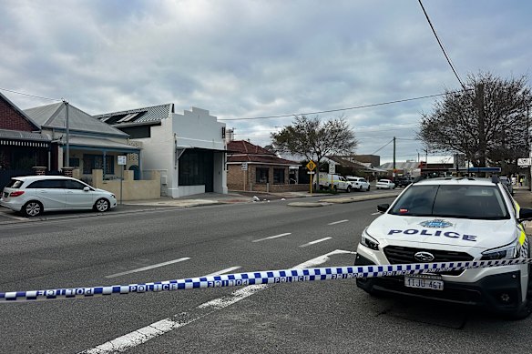 South Terrace, Fremantle, where a man in his 60s was found unresponsive.