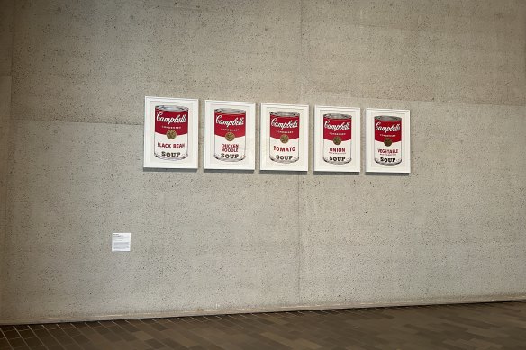 The Andy Warhol exhibit after the defaced artworks were removed. 