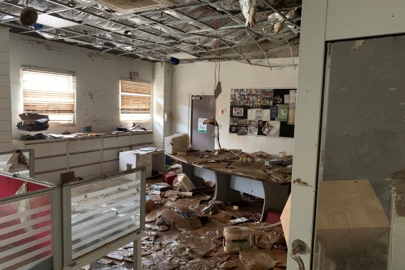 Trinity Catholic College in Lismore was almost completely destroyed by floods. 