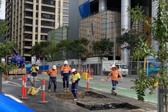 Early excavation work began in Adelaide Street in late September, 2021.
