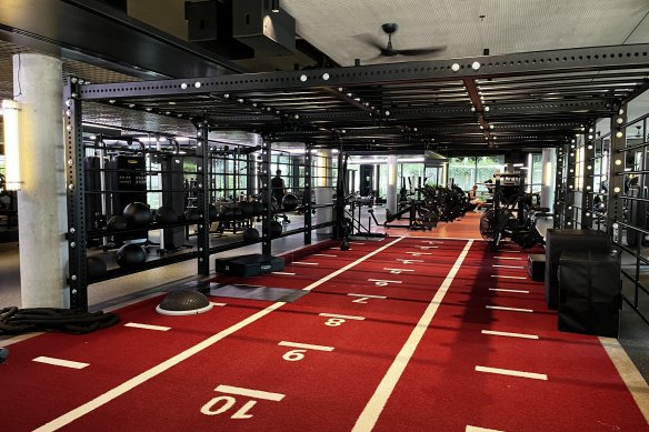 Numbers on the floor for gym-goers who know what they’re doing.