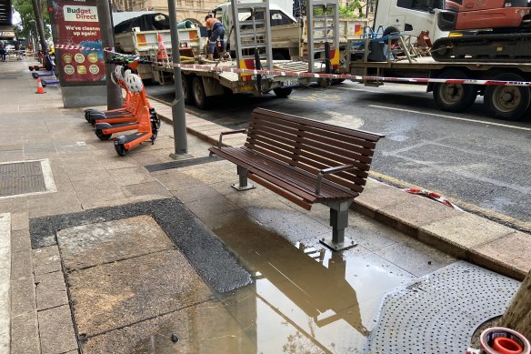 George Street was reopened on Saturday afternoon after repairs were completed, Queensland Urban Utilities said.