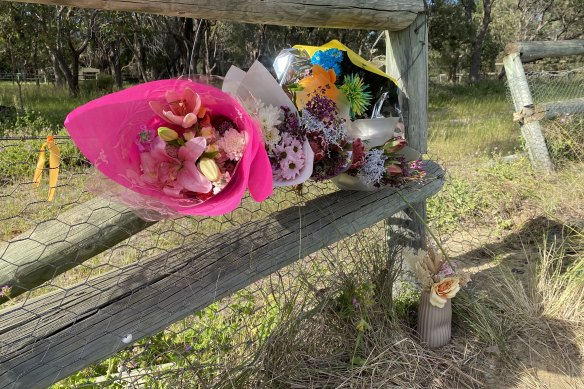 Flowers have been left at the scene. 