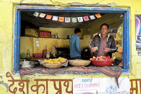 Harender Arya, at the India First Tea Shop.