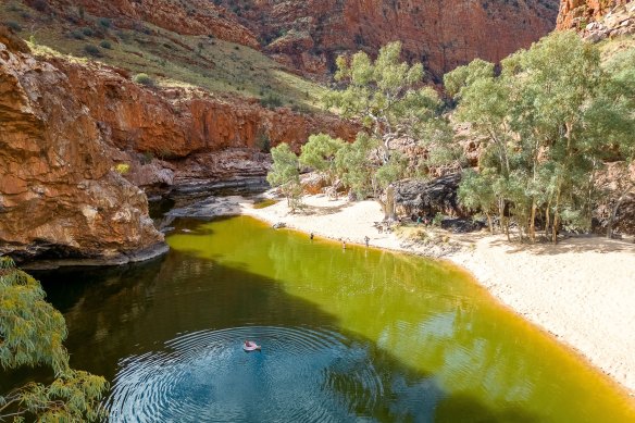 A beach a long, long way from the ocean - Ormiston Gorge.