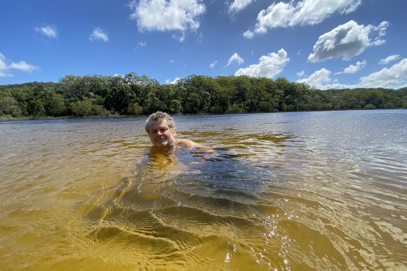 Conservationist Greg Wood in February warned about the impact of private cabins beside Poona Lake in Cooloola.