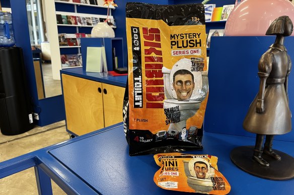 Visitors at the Institute of Modern Art can purchase Skibidi Toilet merch at the gallery’s store.
