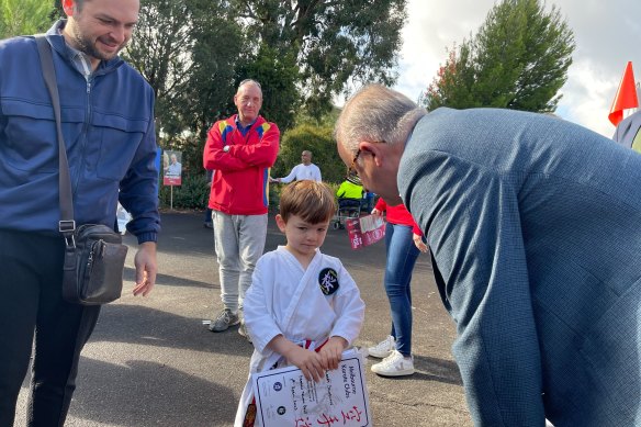 Prime Minister Anthony Albanese visited a Bayswater Primary School polling booth.