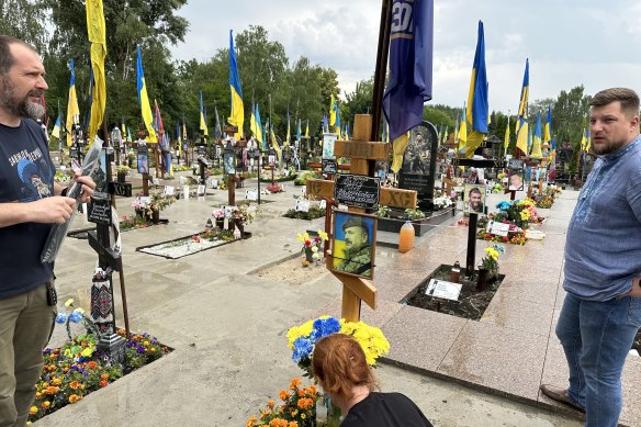 A Ukrainian burial site.