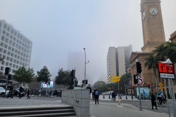 Brisbane has woken up to fog on Tuesday morning.