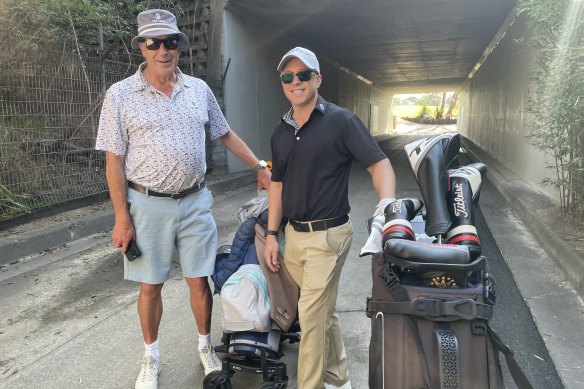 Golfers Matthew Alch (right) and Bruce Hammond. 