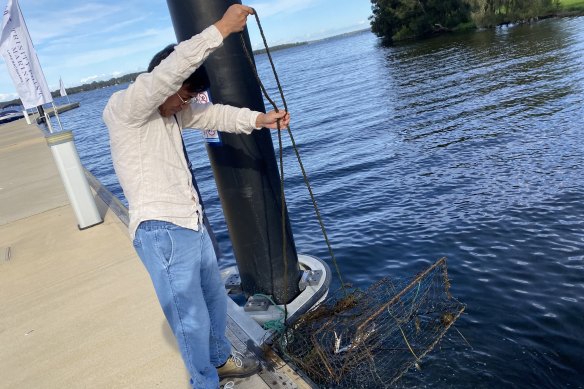 John Changjin Li pictured at Lake Macquarie. 