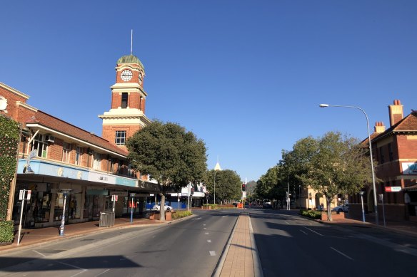 The city of Albury during an earlier lockdown this year.