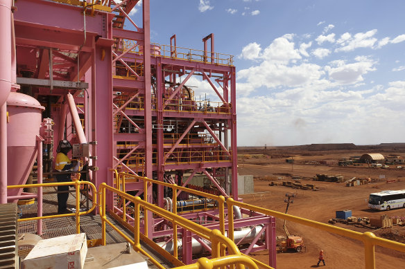 Hancock Prospecting's Roy Hill iron ore mine in Pilbara.