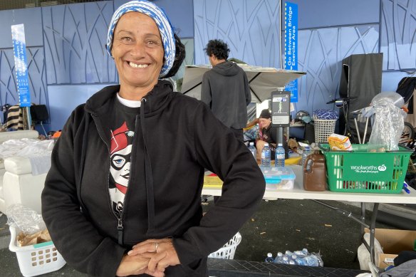 Roxy, the “nonna” of the nearly 60 homeless people now living under the Go-Between Bridge while a 1000-bed emergency centre at Pinkenba remains empty.
