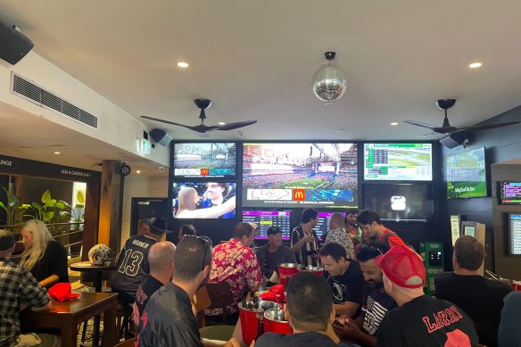 NFL fans at the Royal Oak Hotel in Double Bay.