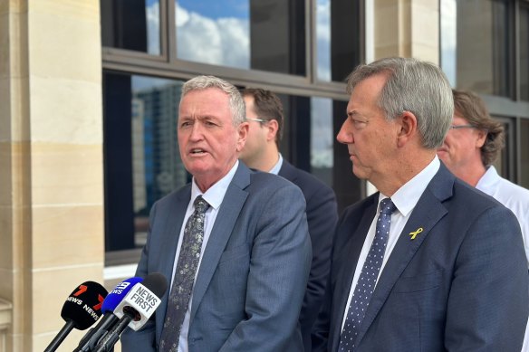 WA Opposition leader Shane Love and agriculture spokesperson Peter Rundle.