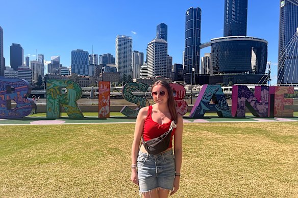 Katie, a tourist from Glasgow, admired the South Bank sign’s new design.