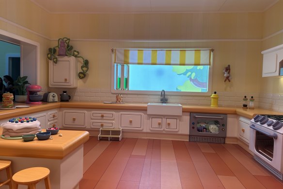 The kitchen is even bigger than those in most people’s real homes.